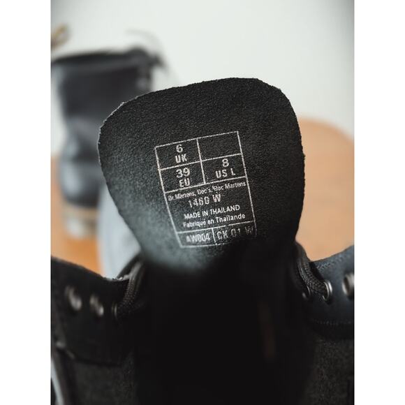 Dr. Martens 1460 Black Lace Up Combat Boot US Women's 8 #0006 Thailand - Picture 7 of 7